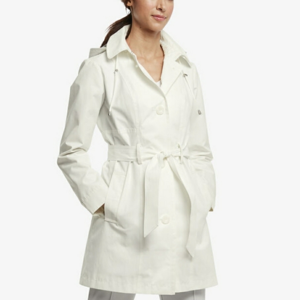 Johnston & Murphy Hooded Trench Rain Coat
